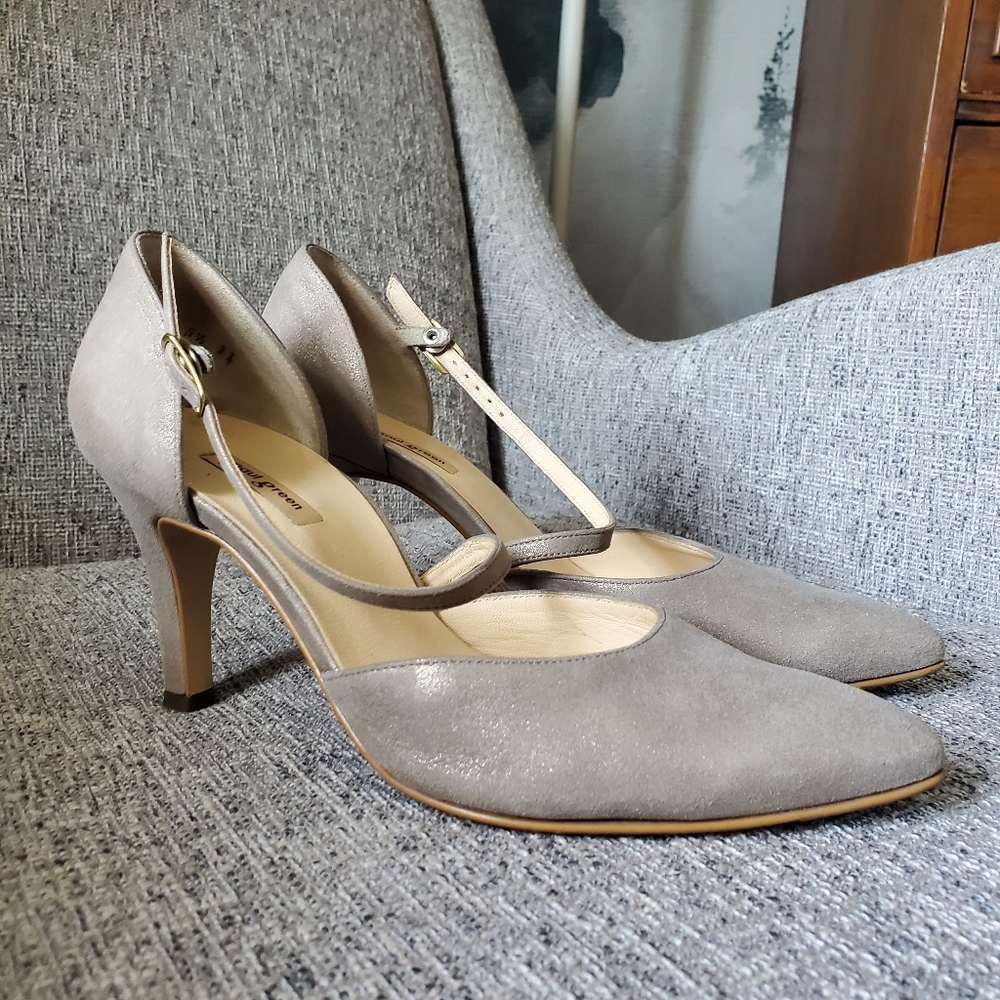 🔥 Paul Green Valetta Heel, Cashmere Metallic Suede (5.5 UK, 8.0 US)